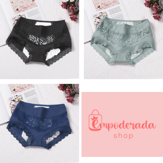 Calcinha Anti-Vazamento / Kit 3 Unidades